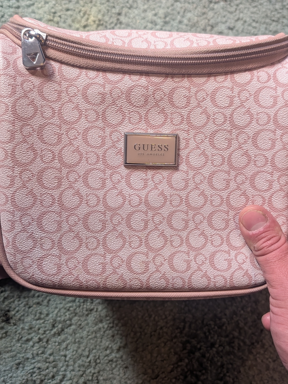 GUESS Pink Signature Cosmetic Pouch